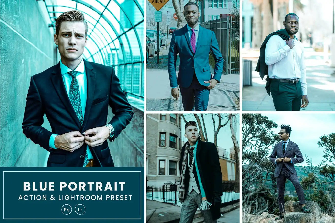 Black Portrait Action & Lightrom Presets