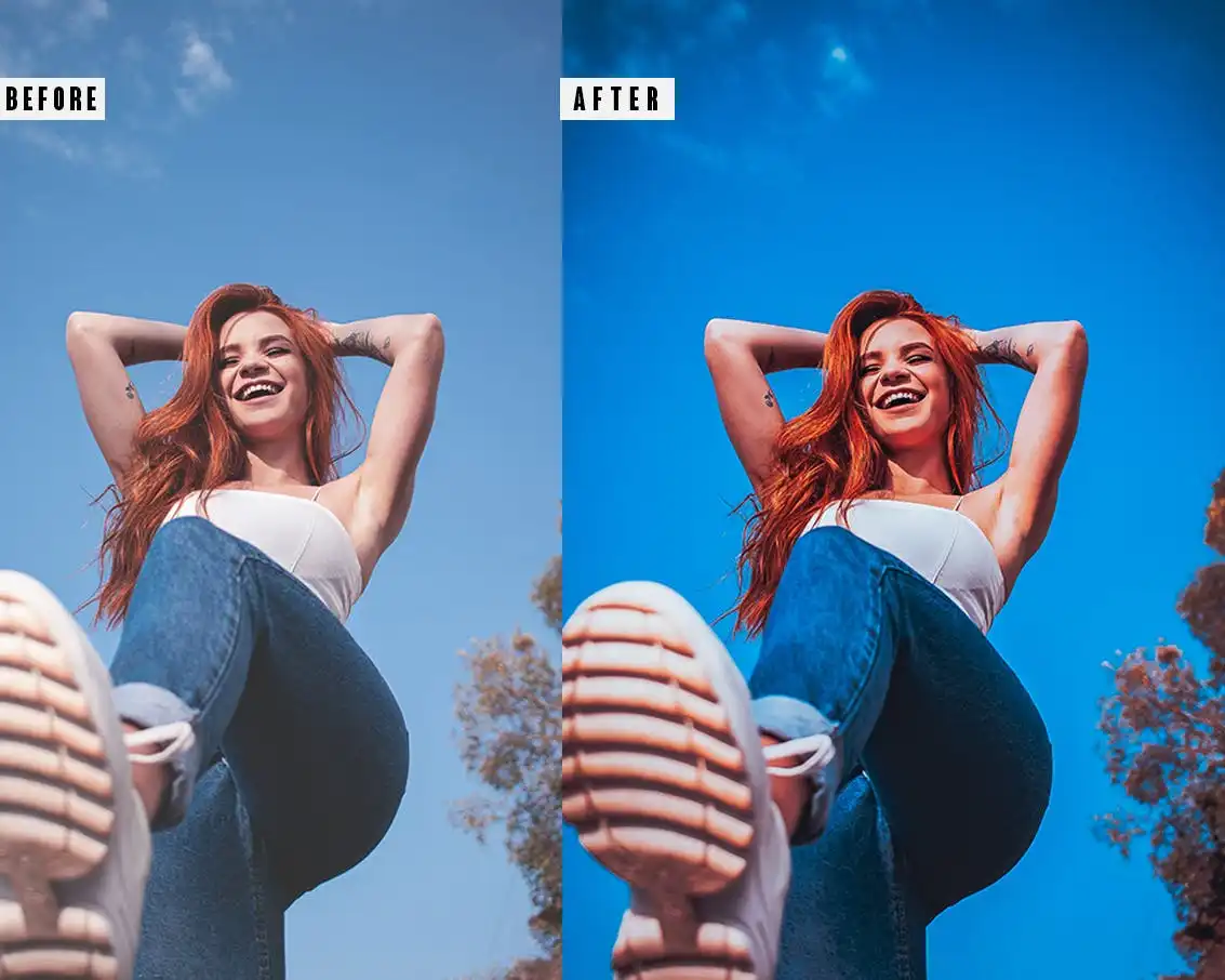 Blue Mood Photoshop Action & Lightrom Presets 6 blue mood photoshop action & lightrom presets (3) 87379