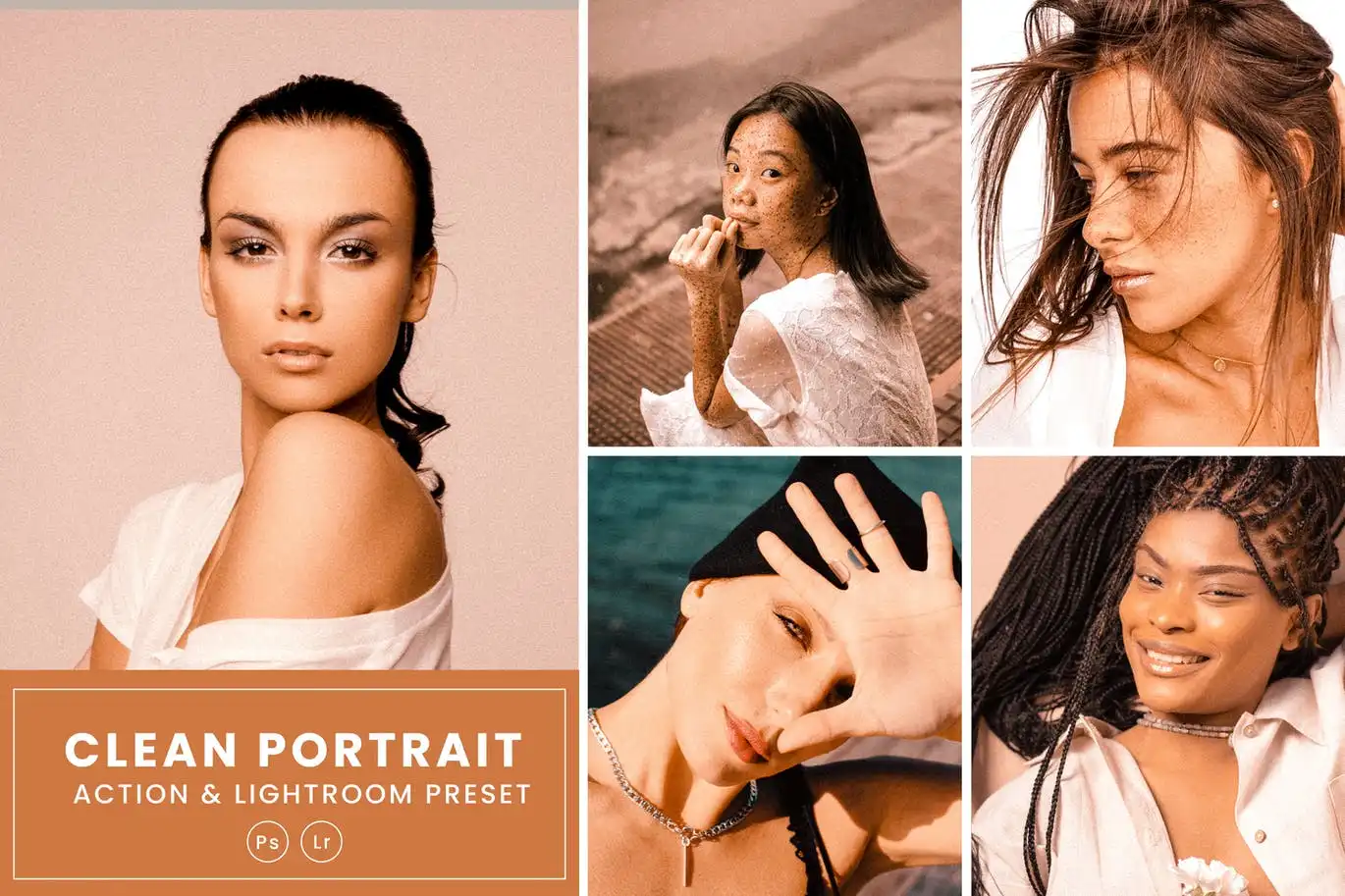 Clean Portrait Action & Lightrom Presets