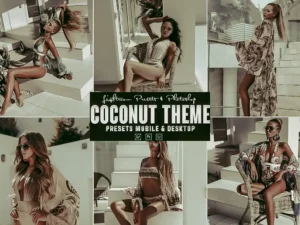 coconut theme photoshop action & lightrom presets (3) 87492