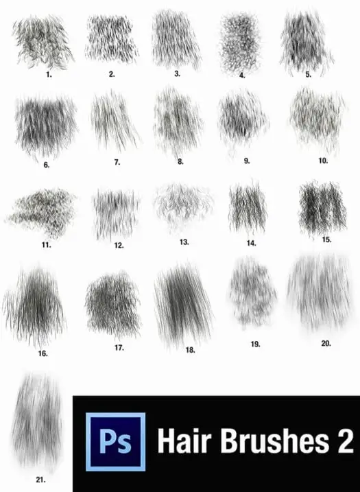 Custom Photoshop Brushes – Directional Hair / Fur Volume 2 3 custom photoshop brushes – directional hair fur volume 22 84529