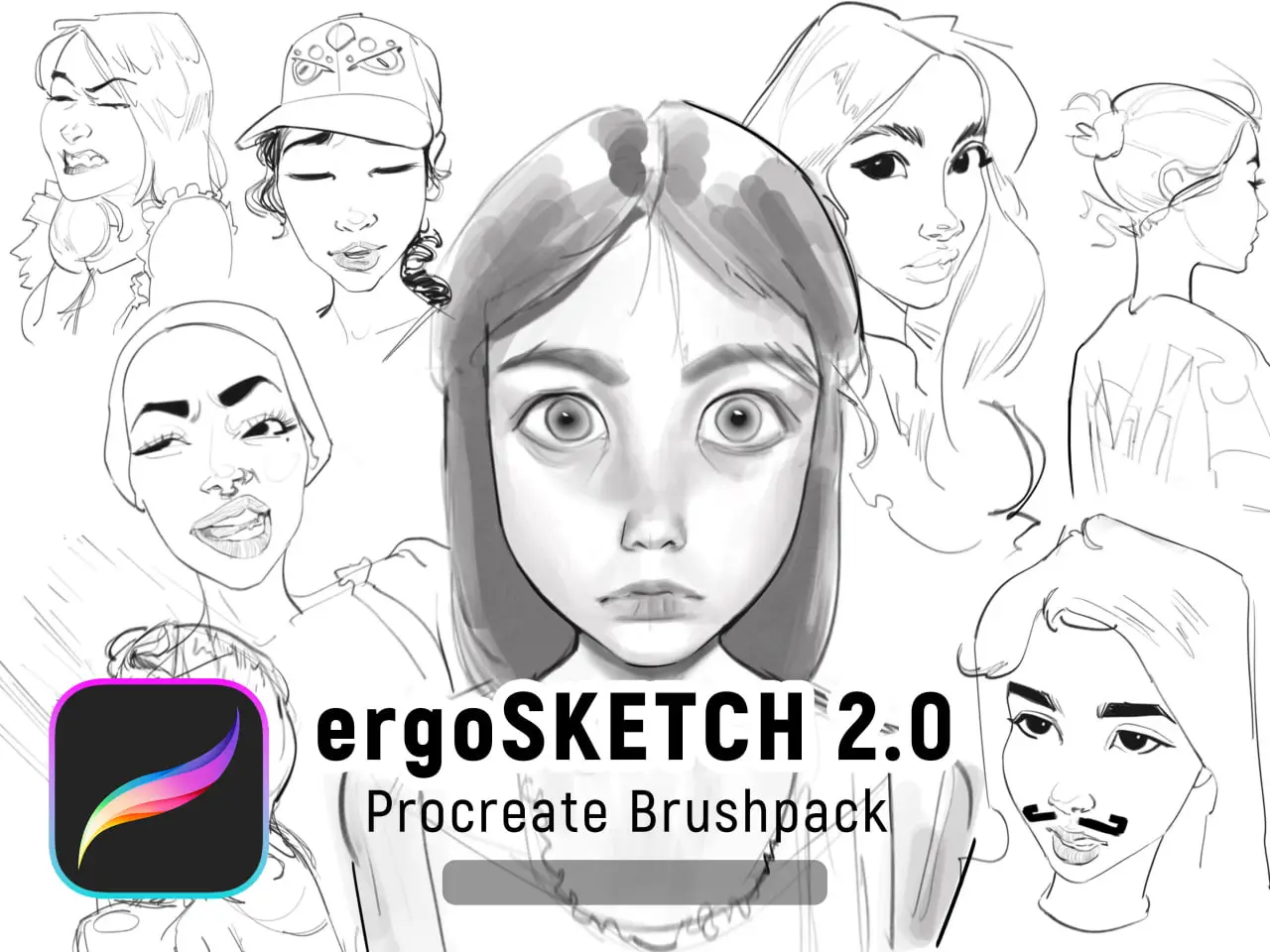 ergoSKETCH 2.0 - Procreate Brushset
