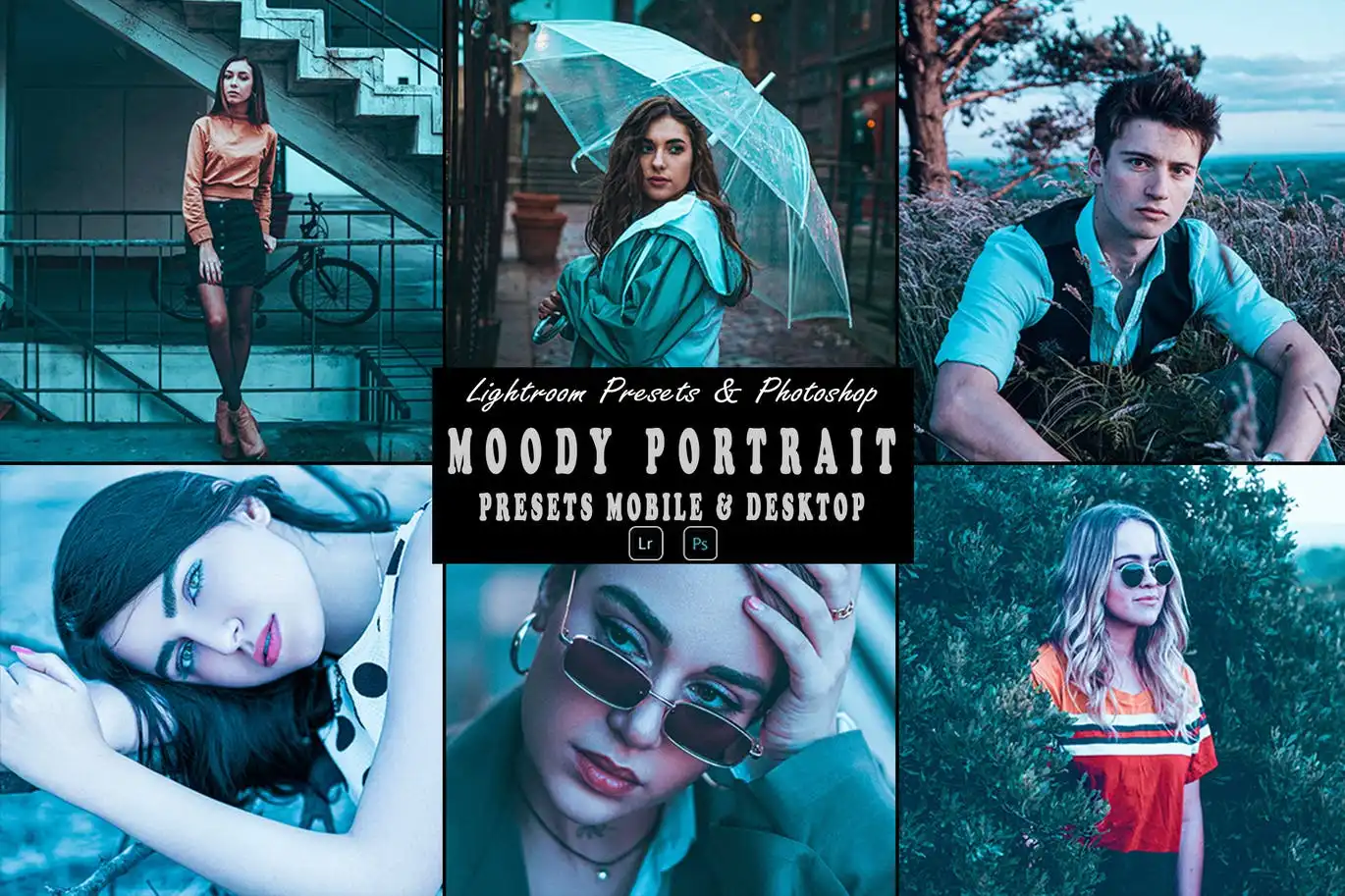 Moody Portrait Photoshop Action &amp; Lightrom Preset
