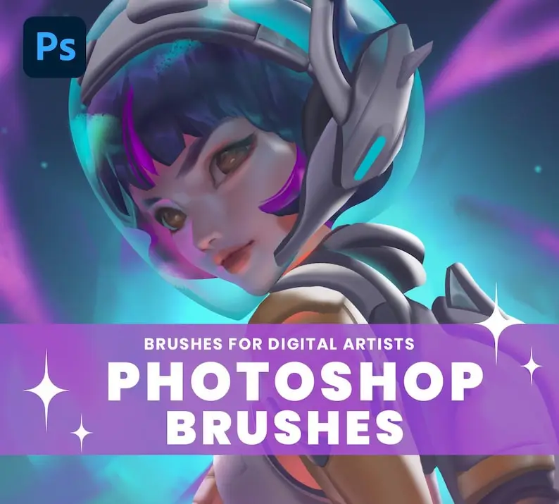 Photoshop Brushes for Digital Art | Brushes for Semi-Realism, Manga, Anime Style | Custom Texture &amp; Shading Brushes | Tools for Artists