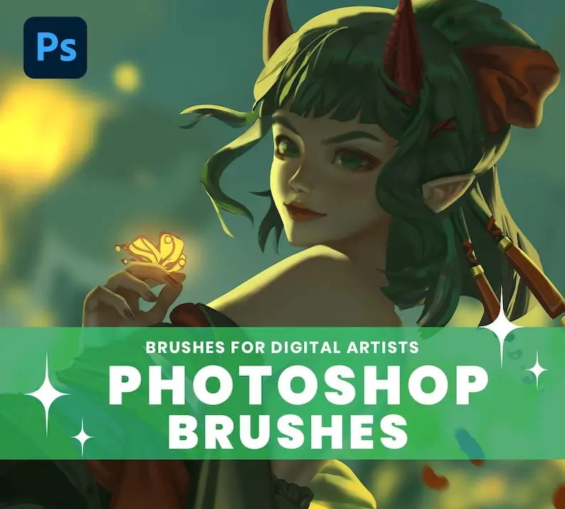 Photoshop Brushes for Digital Art | Brushes for Semi-Realism, Manga, Anime Style | Custom Texture & Shading Brushes | Tools for Artists 6 photoshop brushes for digital art3 84808