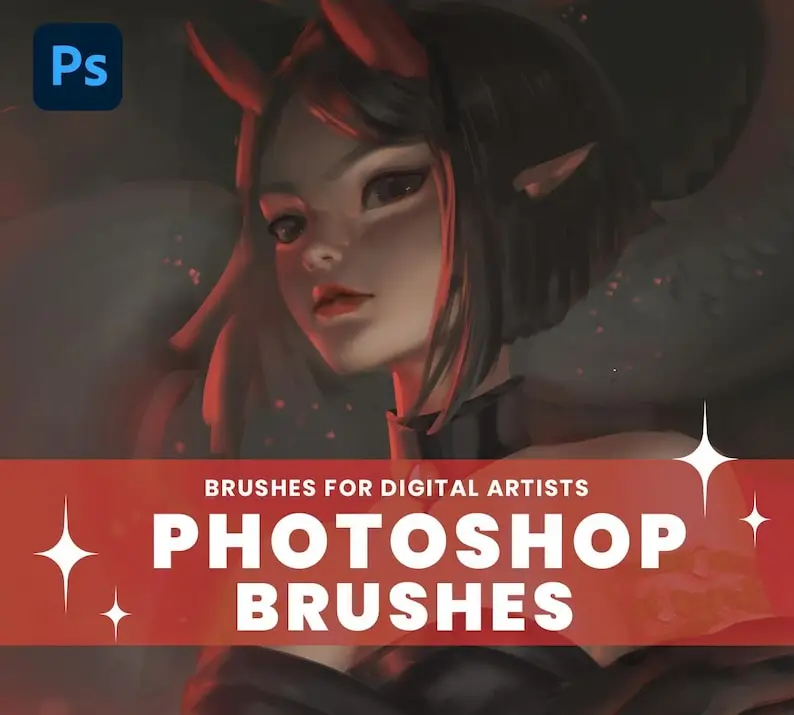 Photoshop Brushes for Digital Art | Brushes for Semi-Realism, Manga, Anime Style | Custom Texture & Shading Brushes | Tools for Artists 5 photoshop brushes for digital art4 84809