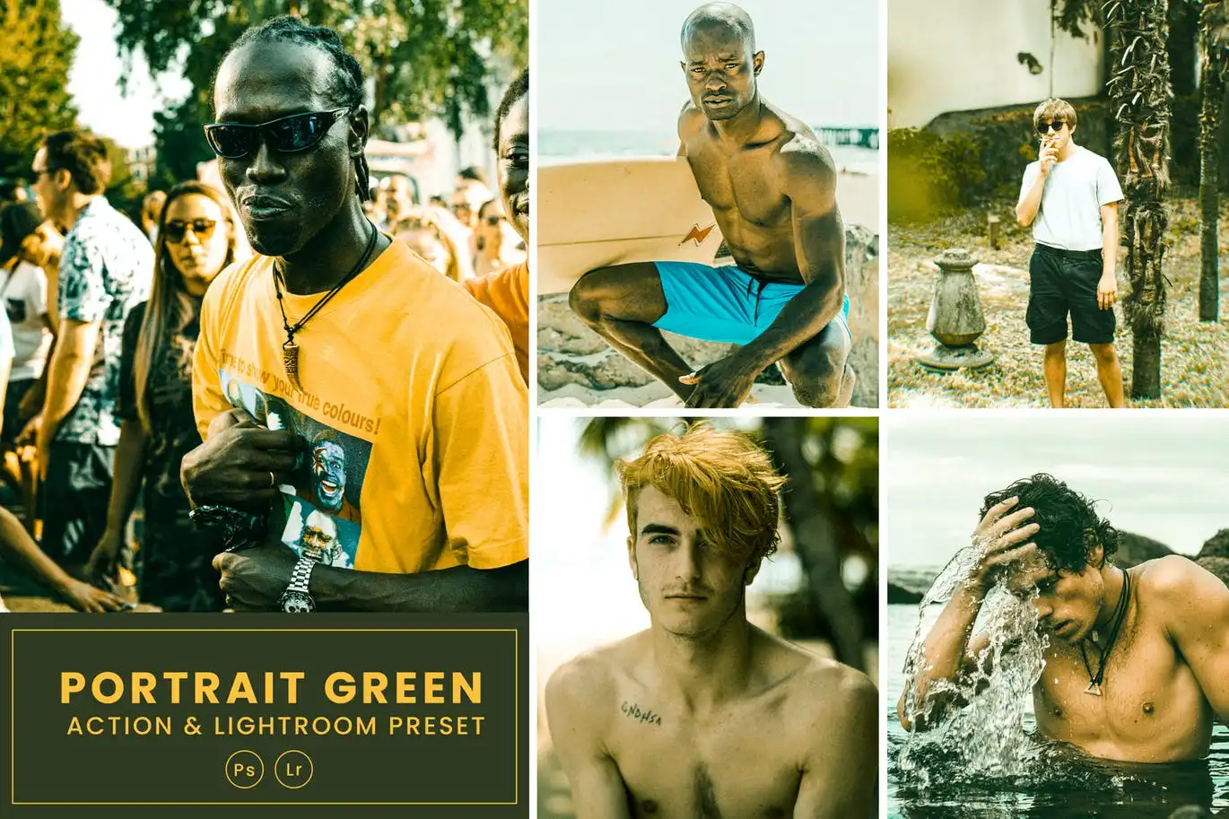 Portrait Green Action & Lightroom Presets