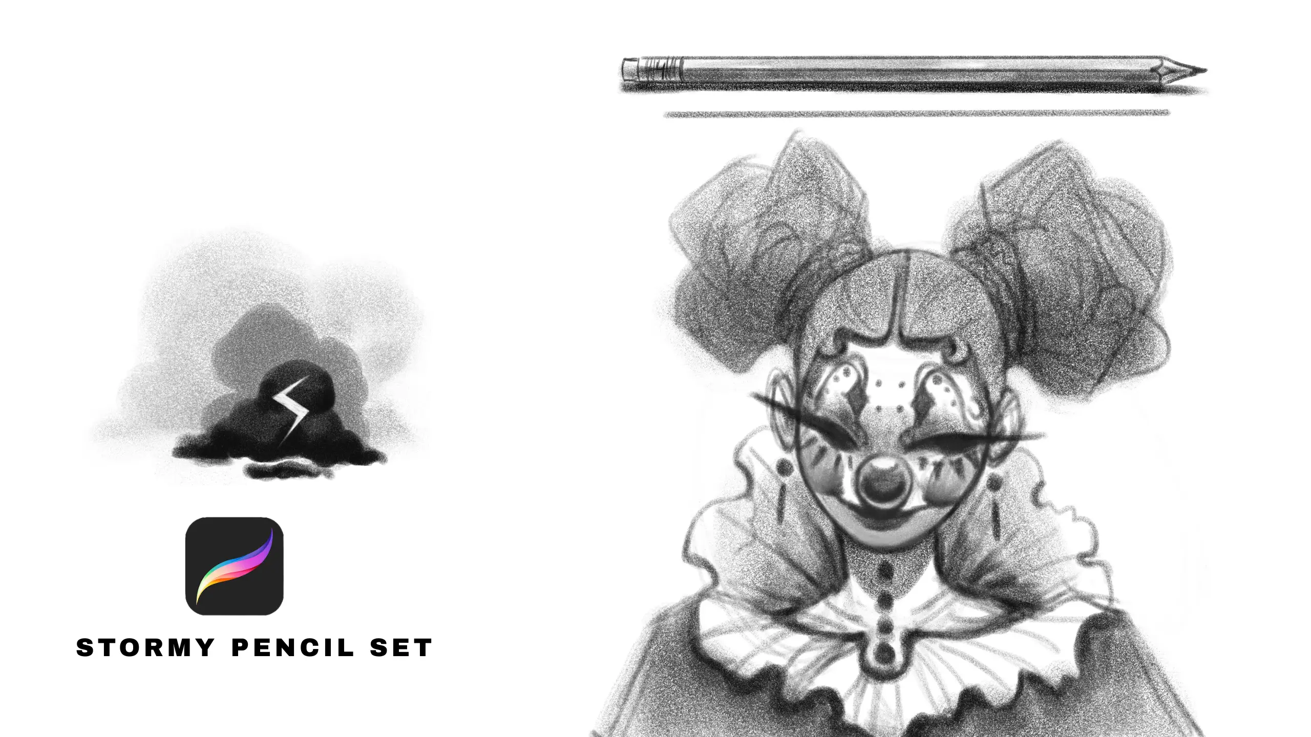 Procreate pencil brushes - Stormy set 4 procreate pencil brushes stormy set4 84473
