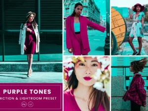 purple tones action & lightrom presets (3) 87244