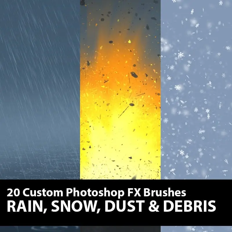Rain, Snow, Dust &amp; Debris – Photoshop Brushes