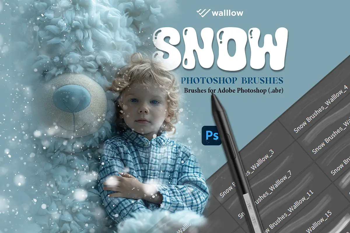 Realistic Snow Photoshop brushes