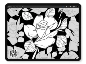 roses flash stamps for procreate 84744