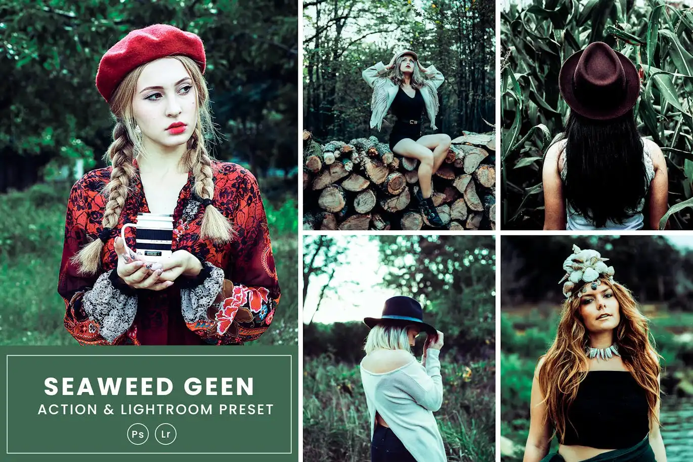 Seaweed Photoshop Action and Lightroom Presets