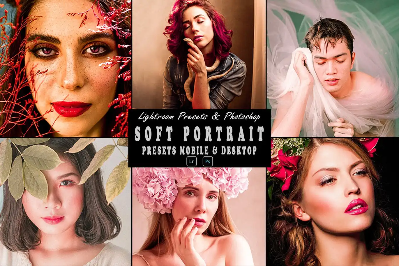Soft Portrait Tone Photoshop Action &amp; Lightrom Pre