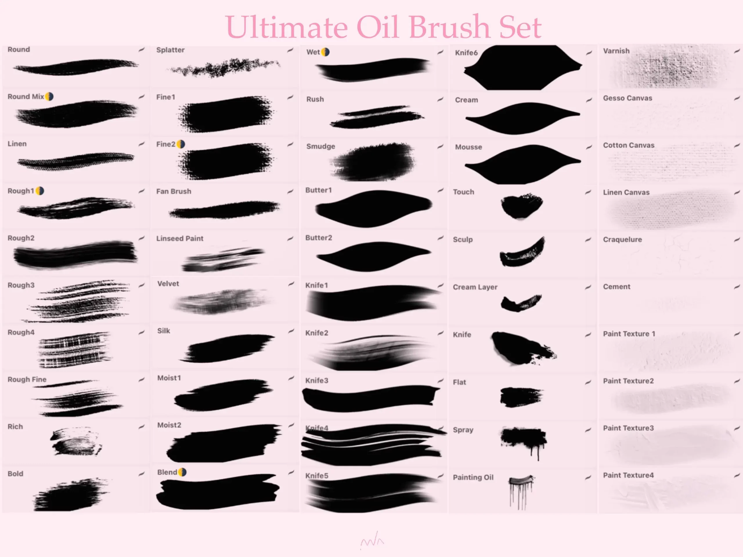 🎨Ultimate Oil Brush Set - for Procreate 14 ultimate oil brush set for procreate08 84580