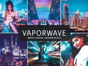 vaporwave mobile & desktop lightroom presets (6) 86787
