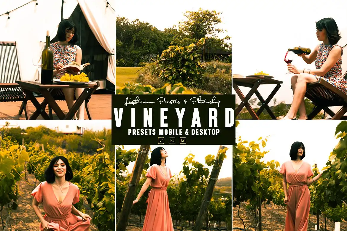 Vineyard Photoshop Action & Lightrom Presets