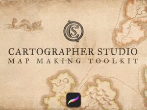 Cartographer Studio Map Making Toolkit (PROCREATE Brushes and Assets for Historical, Fantasy and RPG Maps)