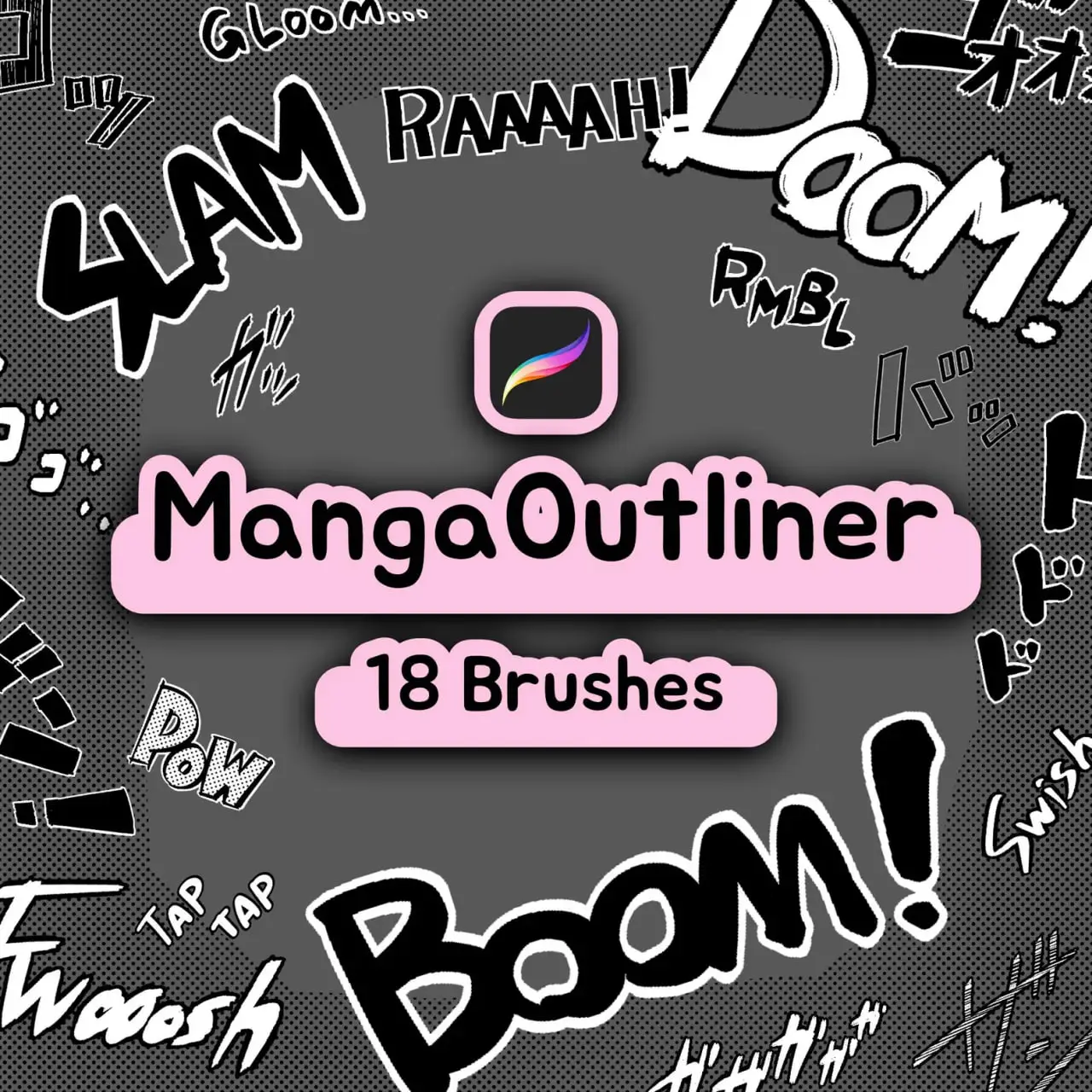 Procreate Manga Outliner / 18 brushes for manga sound effects and handwritten text 9 procreate manga outliner 18 brushes for manga sound effects and handwritten text (1) 92472