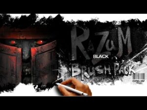 RAZUM BRUSH PACK BLACK EDITION PROCREATE