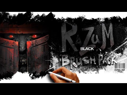 RAZUM BRUSH PACK BLACK EDITION PROCREATE