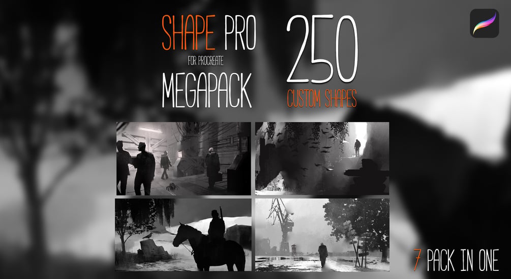 SHAPE PRO MEGAPACK for PROCREATE 5 and PHOTOSHOP