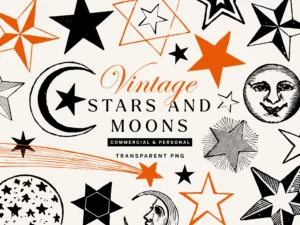 32 stars and moons png clipart5 93465