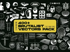 400+ brutalist vectors pack1 93121