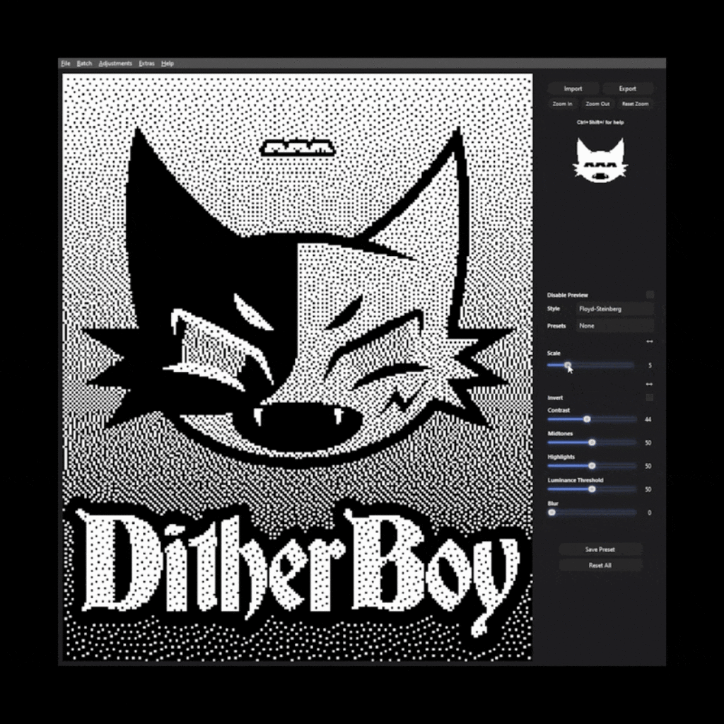 Dither Boy Retro Image Video Dithering Software (Mac Windows)