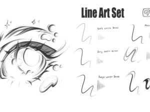 line art brushes for clip studio paint by elizmil1 92576