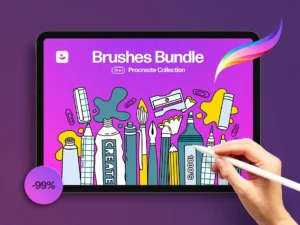 25 in 1 procreate brushes bundle