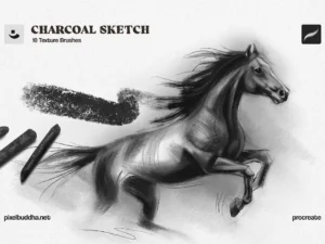 charcoal sketch procreate brushes