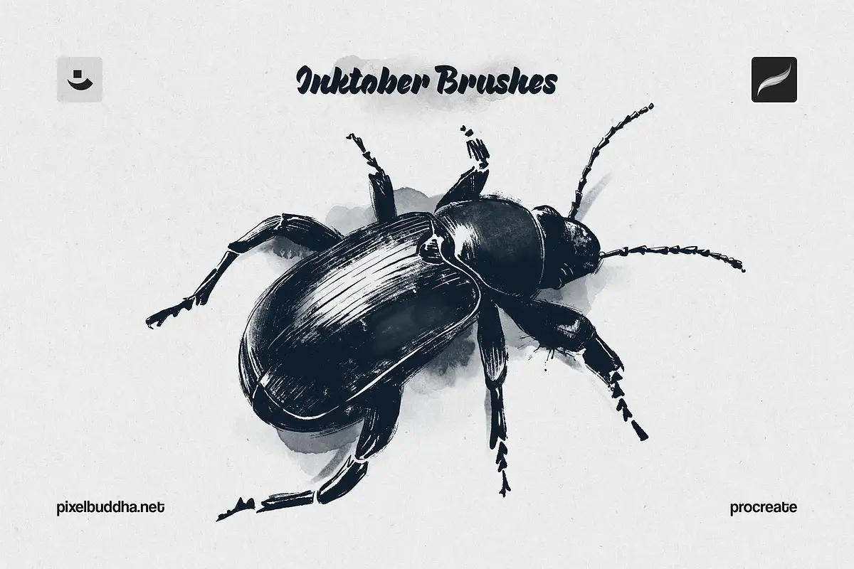 Inktober Procreate Brushes 6 inktober procreate brushes3