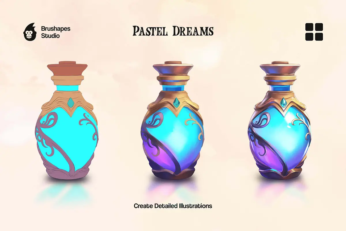 Multi App Pastel Dreams Brushes 4 multi app pastel dreams brushes (2) 93770