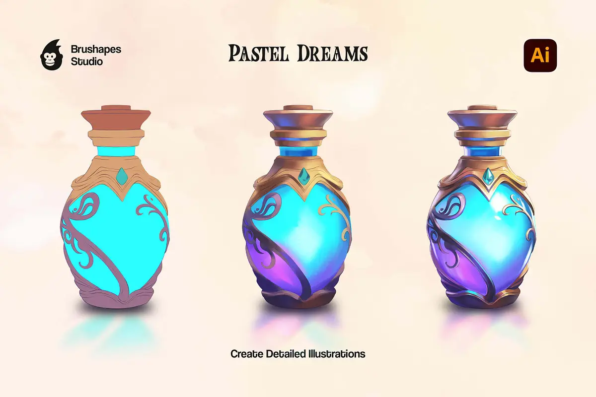Pastel Dreams Illustrator Brushes 4 pastel dreams illustrator brushes3 93739