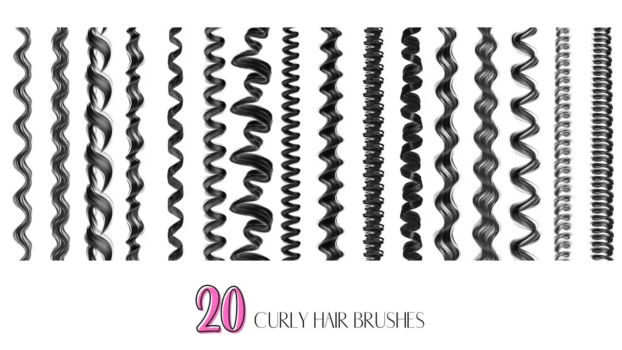 Procreate Curly Wavy Hair Brushes 3 procreate curly wavy hair brushes2 93525