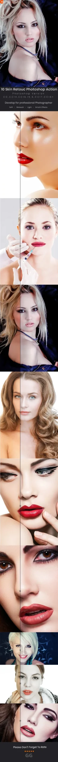 10 Skin Retouch Photoshop Action