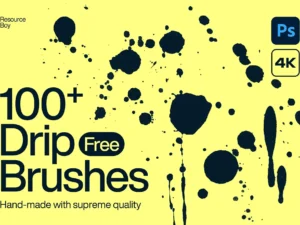 100 drip photoshop brushes