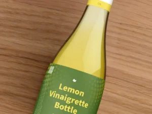 14 4 oz lemon vinaigrette bottle mockup