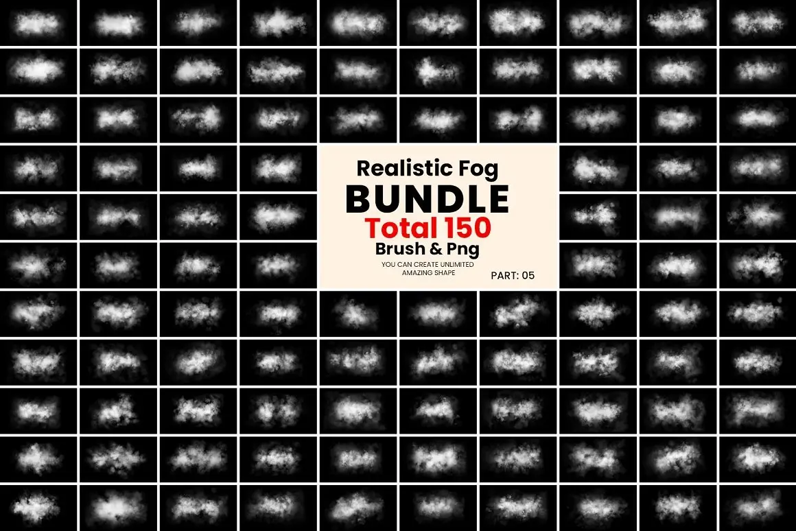 150 Photoshop Fog Brush & Png Bundle 15 150 photoshop fog brush png bundle