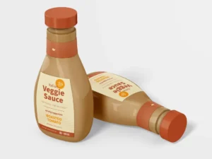 16 oz italian veggie sauce bottles mockup