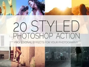 20 styled effects photoshop action