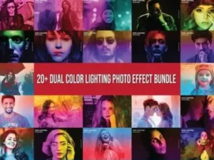 24 dual color lighting photo effect