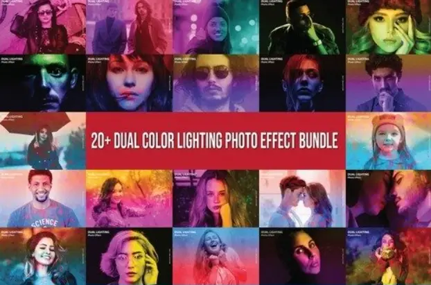 24 Dual Color Lighting Photo Effect