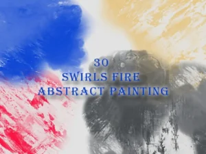 30 swirls fire abstract painting brushes 3
