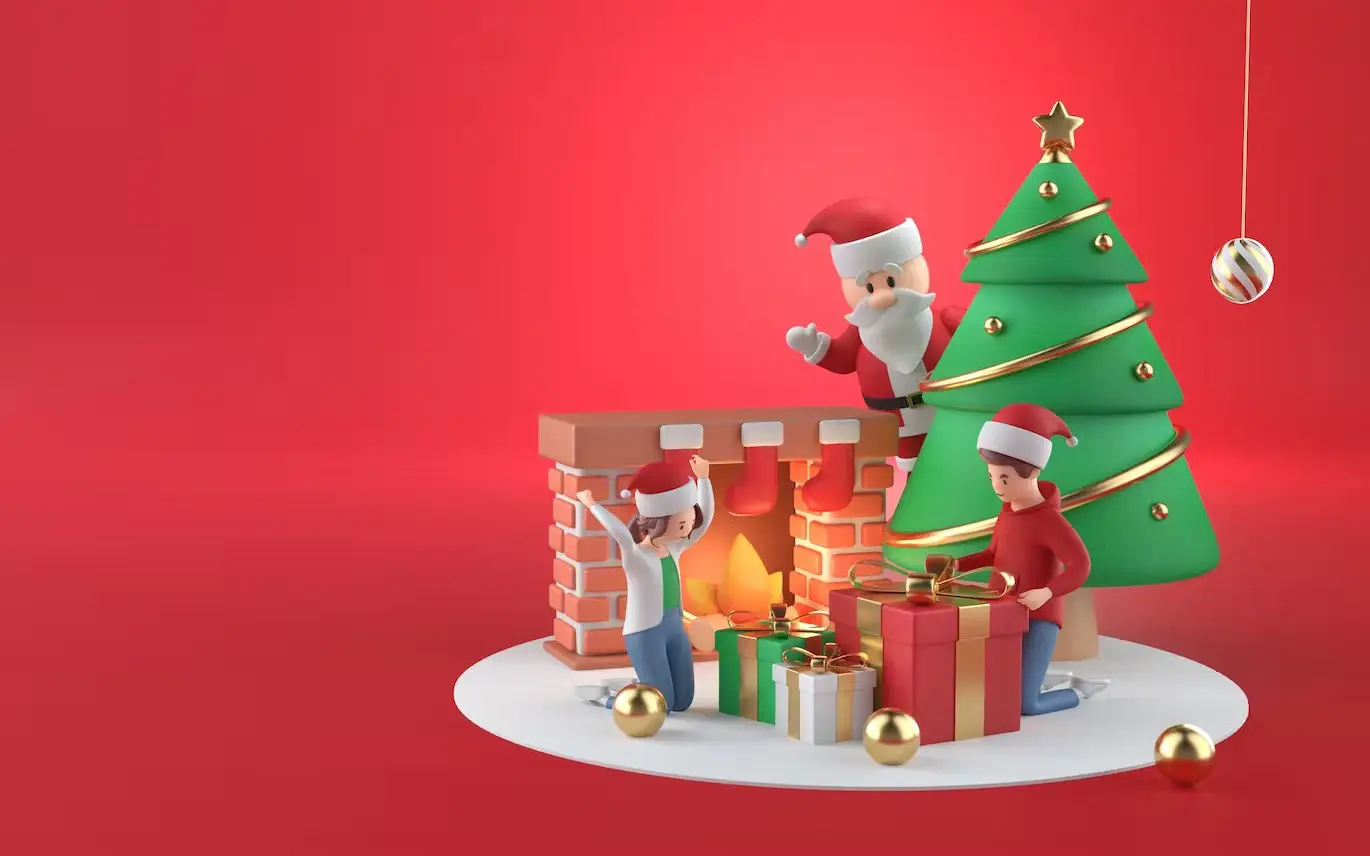 3D Christmas Concept