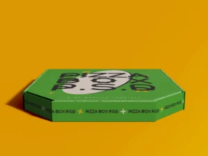 3d closed pizza box mockup