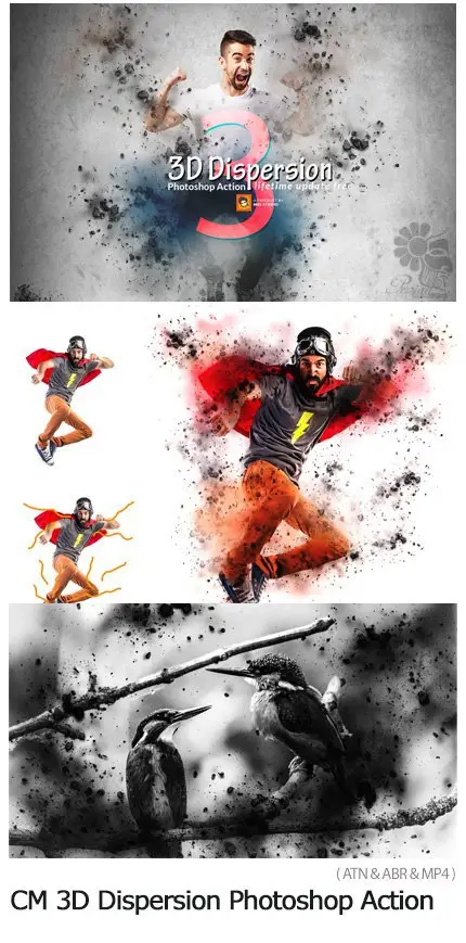 3D Dispersion Photoshop Action