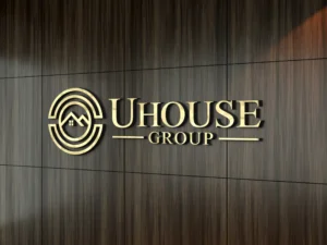 3d logo mockup on a patterned wooden wall