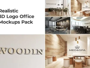 3d logo office mockups pack 2